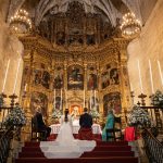 Traje de novia con cola en boda religiosa-barato-económico-Sevilla-Cádiz-Huelva