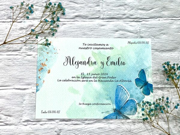 Invitación Mariposas 20